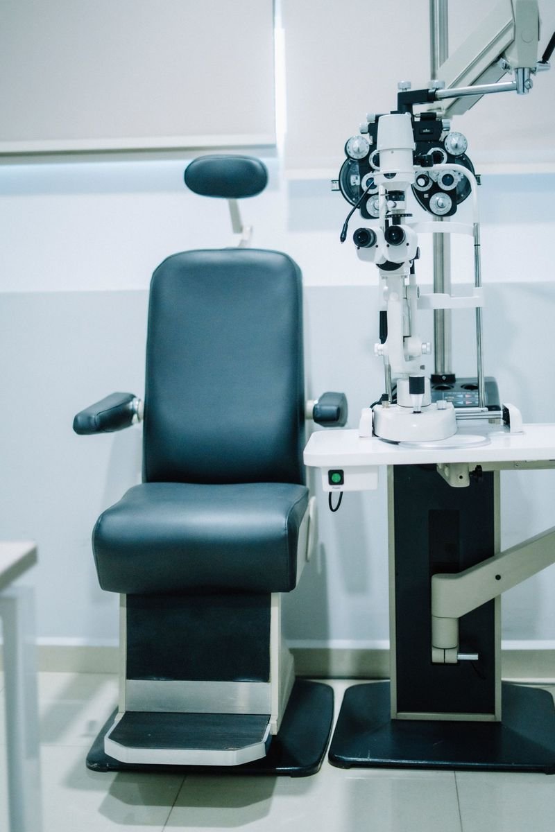 Modern eye examination equipment in an eye care clinic